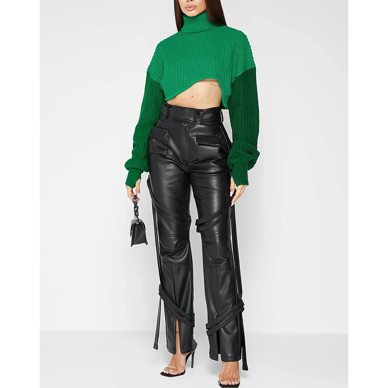 OEM Custom Logo Fashionable Jacquard Ladies Knitwear Pullover Turn Down Collar Knit Jumper Top Women Sweater