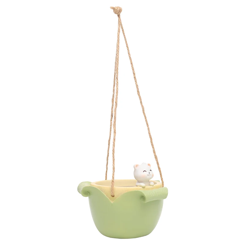 Roogo Corn And Green Mango Shape Hanging Flower Pot Functional Desk Planter Wall Decors