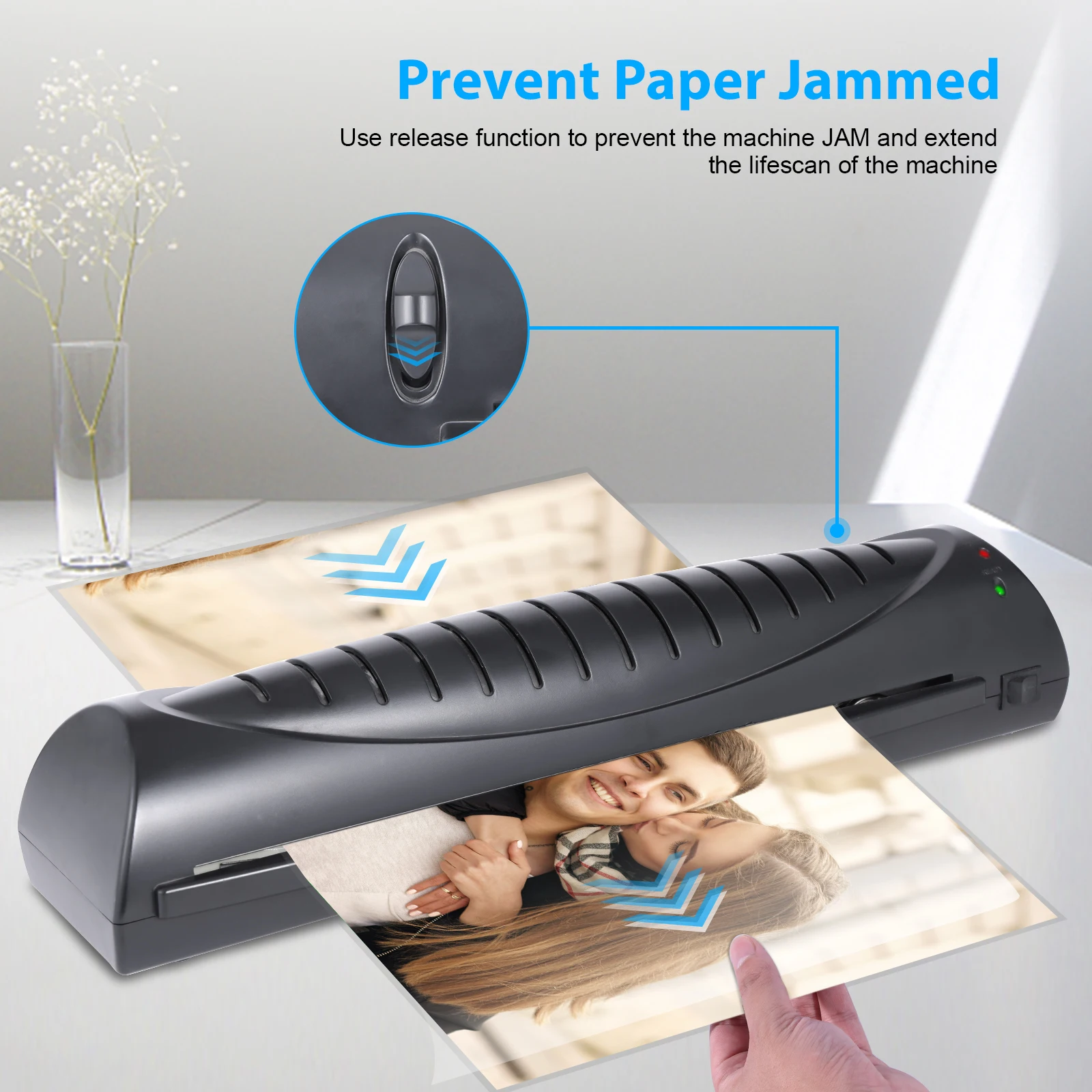 LM2017 A3 Quick Warm Up Hot laminator,High Efficient Laminating Machine for Office and Home Equipment