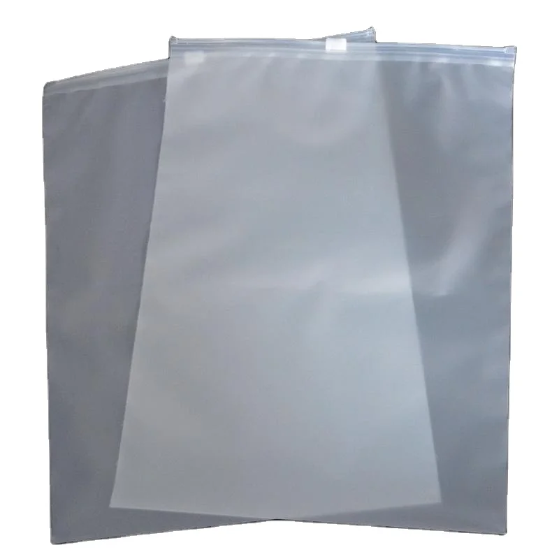 Transparent slider plastic a4 size zipper bags