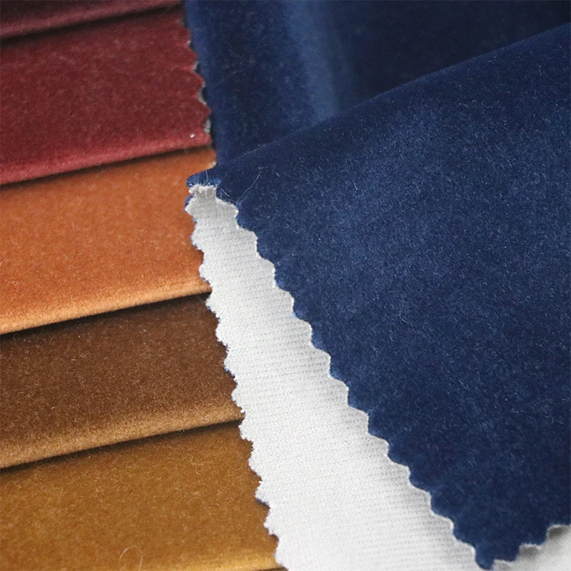 2308A OEM ODM Knitted 420gsm 148cm Multi-Color Homoiothermic Solid Velvet Sofa Fabric Fleece Velvet Fabric for Home Textile