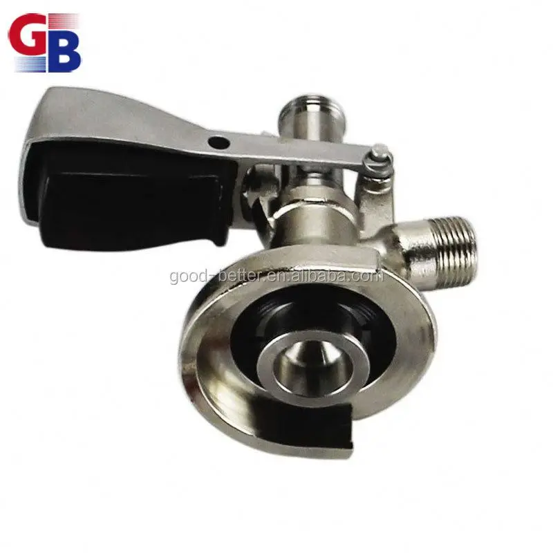 GB Hot selling Brass Shining chrome plated  A system beer keg connector with plastic handle