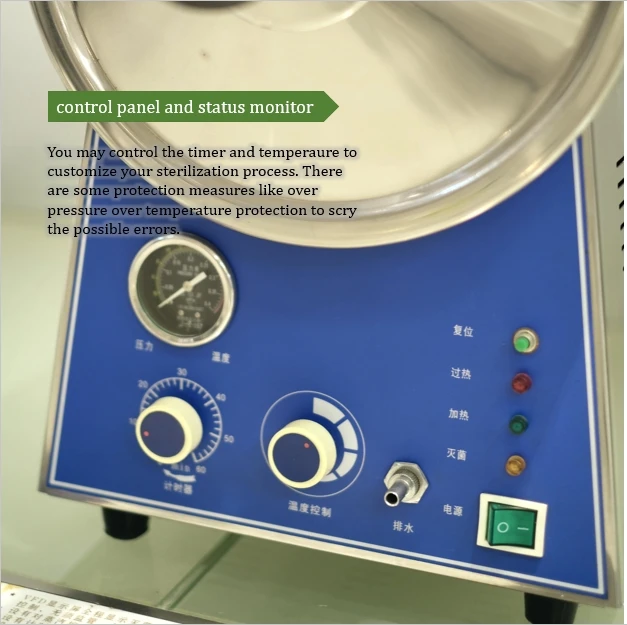 16 L Lab table top steam sterilizer medical sterilization for surgical instrument Sterilize bottles using an autoclave device