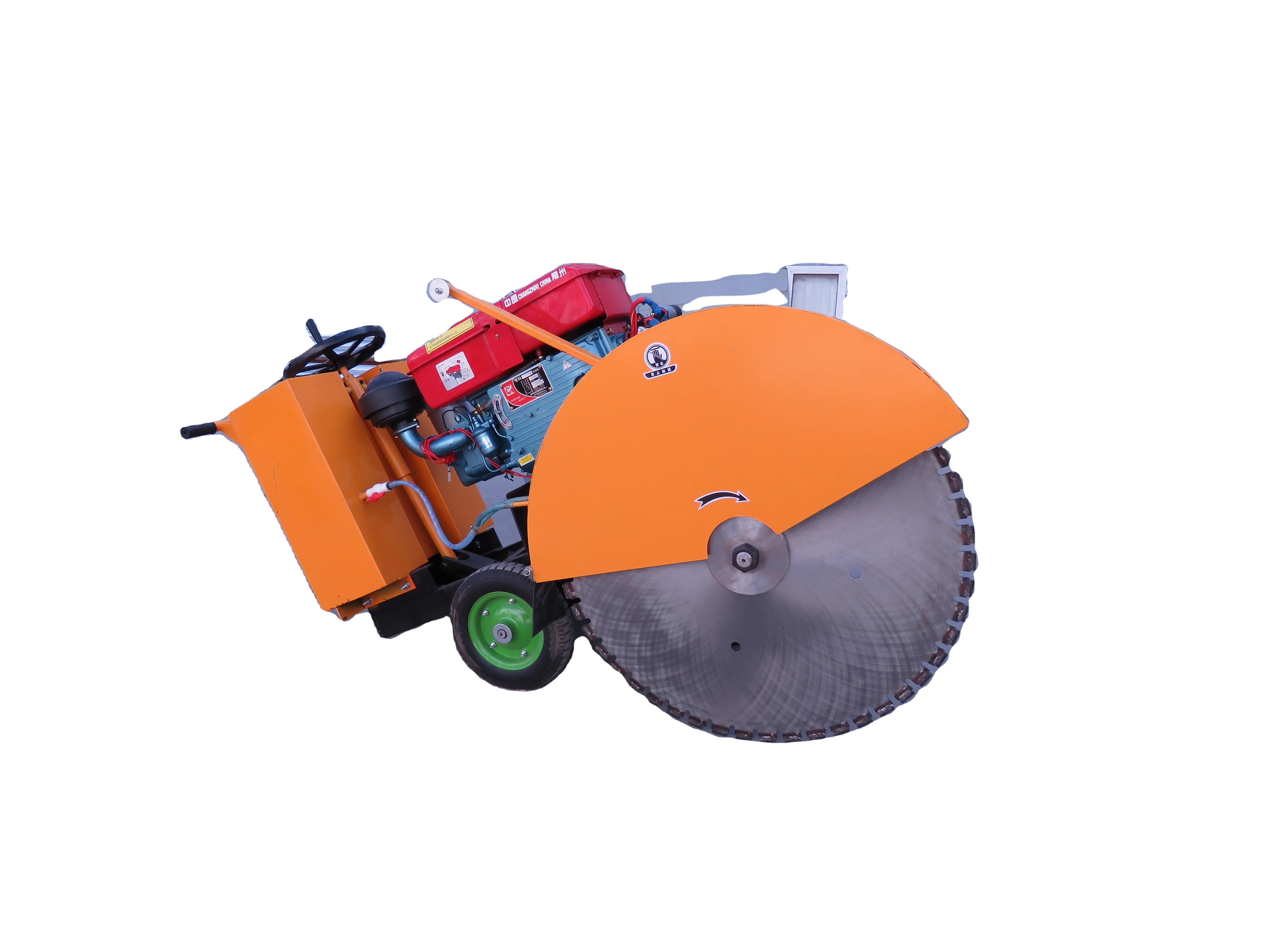 1000 Diesel Power Hand-push concrete groove road floor saw cutting machine