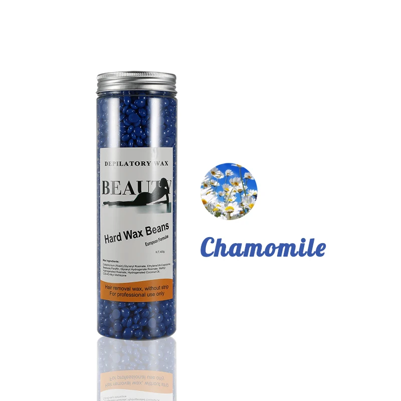 Hot sale  Azulene Chamomile flavor  400g  wax bean hair removal for  spa salon home use