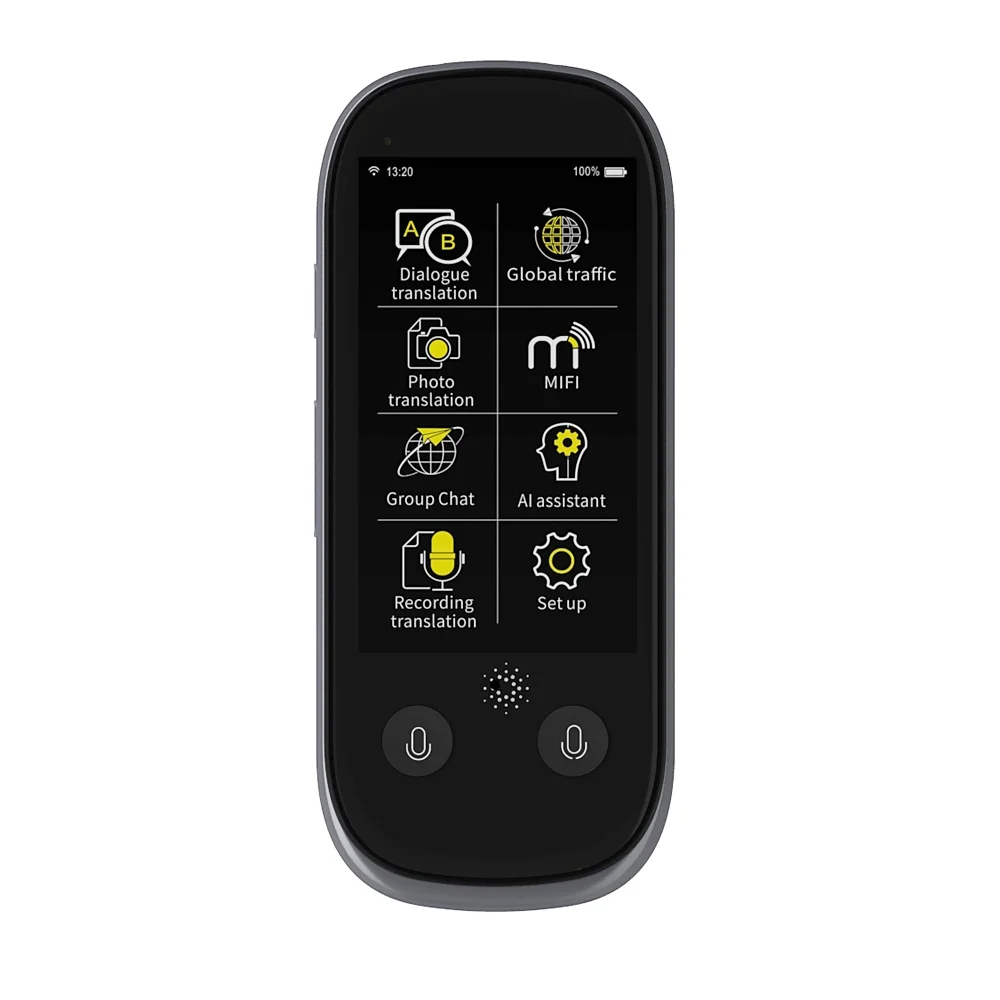 3 Inch Touch Screen Portable Machine Bt 4.0 Intelligent Smart Online Voice Laungauge Translator with 4G Card
