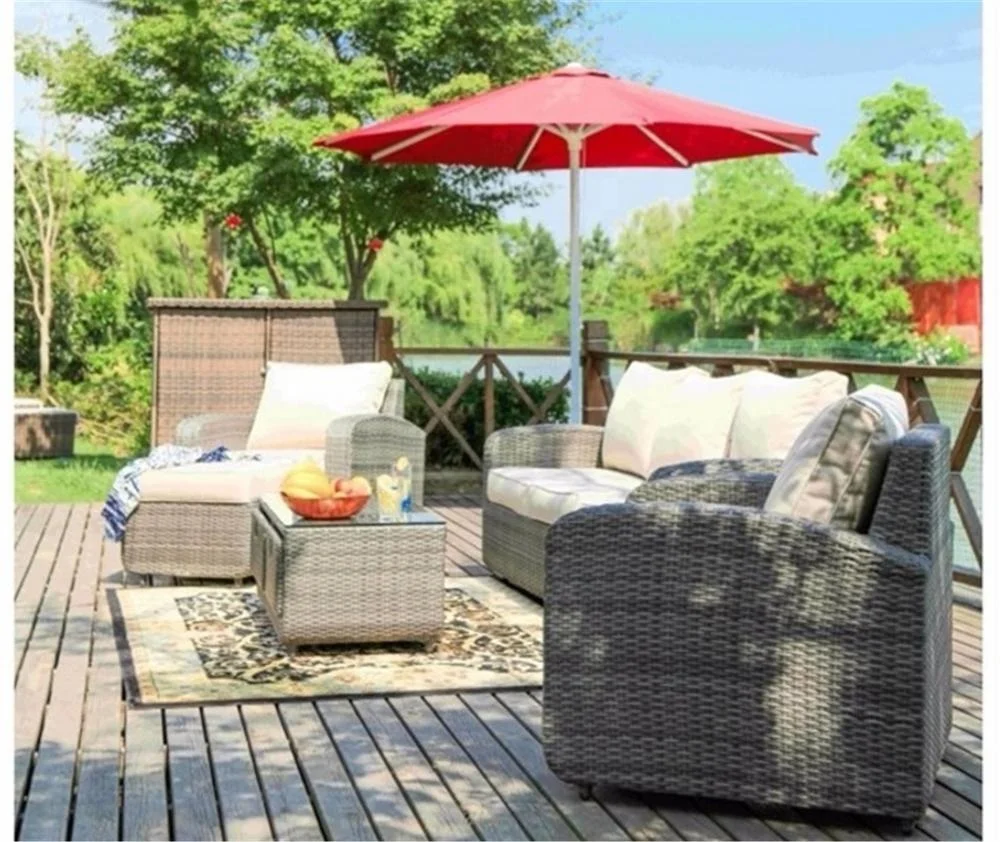 Luxury Design Garden Conversation Sofa PE Rattan Outdoor Furniture Set