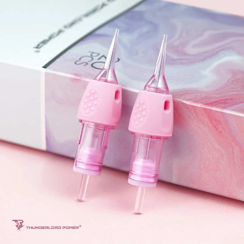 2022 Newest Pink Permanent Makeup Needle 20pcs/box Universal Needle Nano Stroke 1RL Microblading permanent makeup Needle