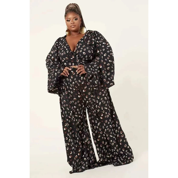 Lantern Long Sleeve Cardigan Set African Print Fabric African Women Casual Dress Wholesale Clothing South African