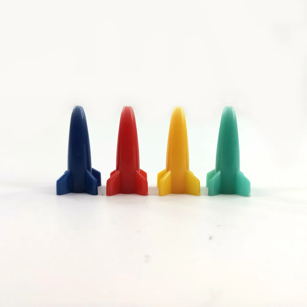 Rocket Shape Pawns Wholesale Plastic Board Game Pieces