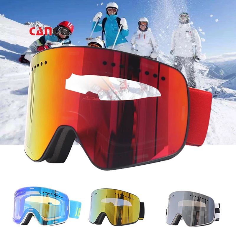 Custom Logo Anti-Impact Ski Glasses Magnetic Snow Sunglasses For Man Women Adult With Packaging Polarized Sports Sunglasses