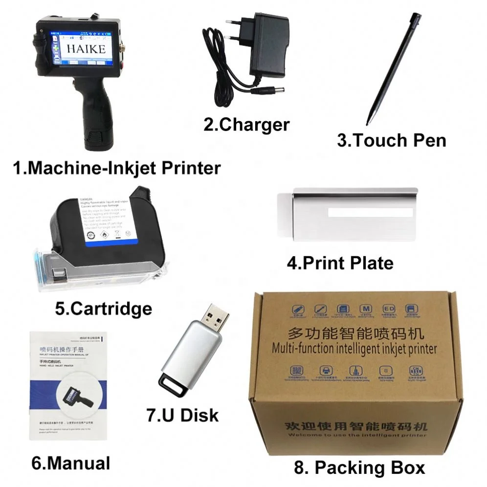 Bluetooth Mobile Inkjet Printer For Custom Logos On Plastic