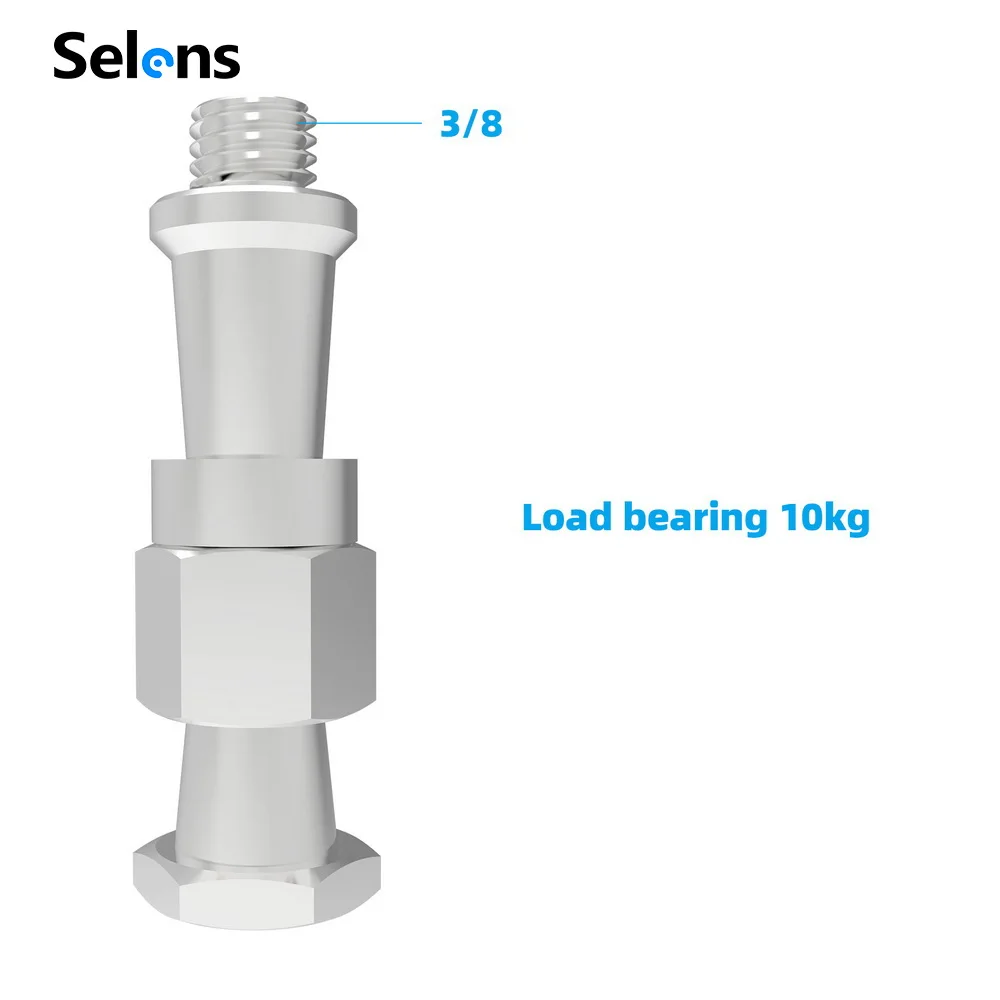 Selens 1/4 3/8 Spigot Stud Male адаптер металлическая камера винт фотография инструмент резьбовой винт адаптер для вспышки штатив супер зажимы