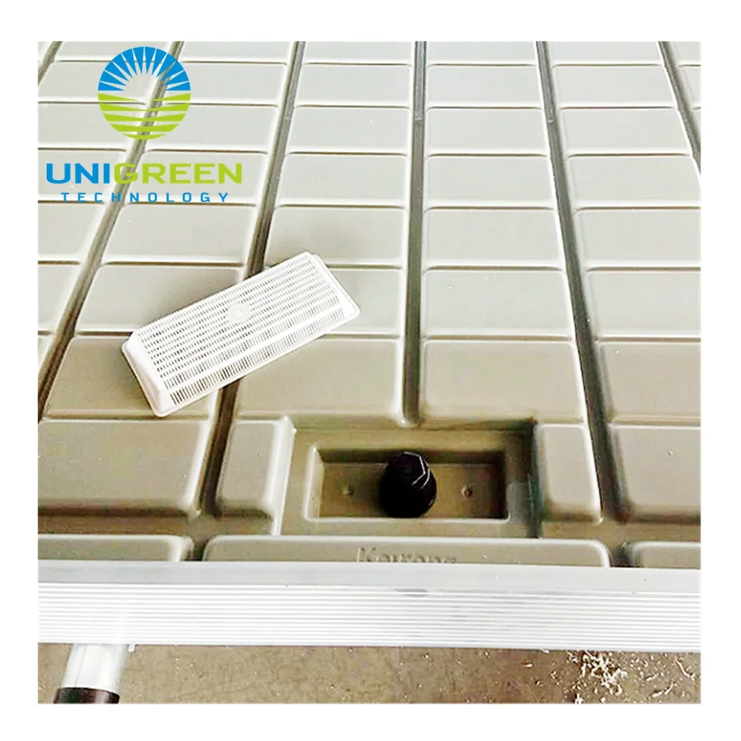 4 x 8 Inch Standard Size Sloping Table Agricultural Mobile Hydroponic Cellar with Drainage for Greenhouse and Warehouse