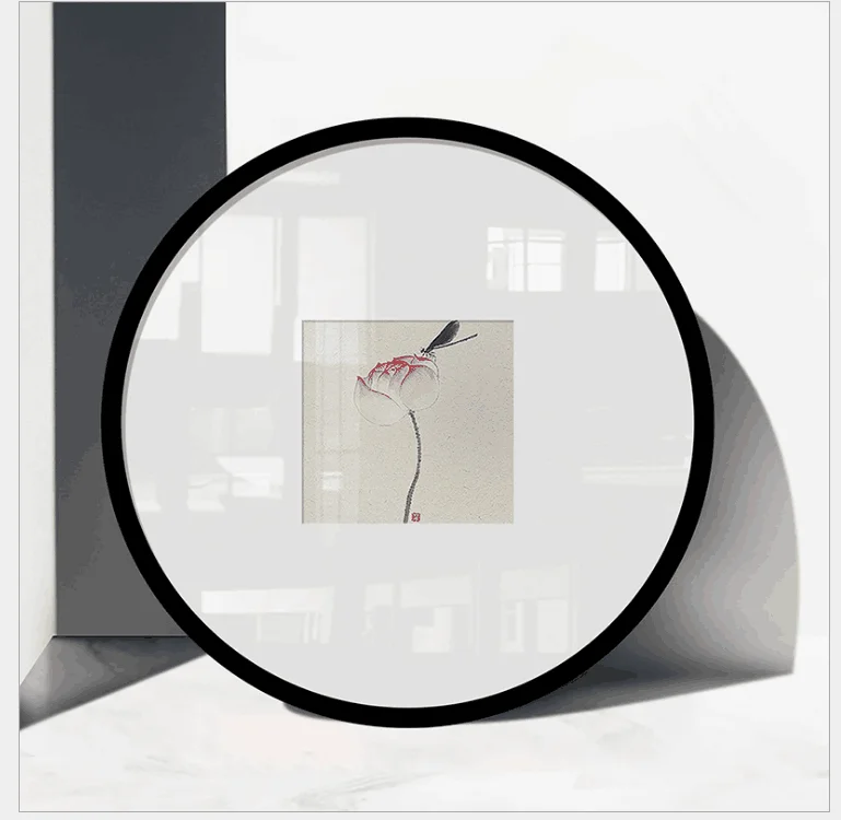 Modern custom size Round Photo Frame for Wall Picture Frame Wall Decor MDF Photo Picture Frame