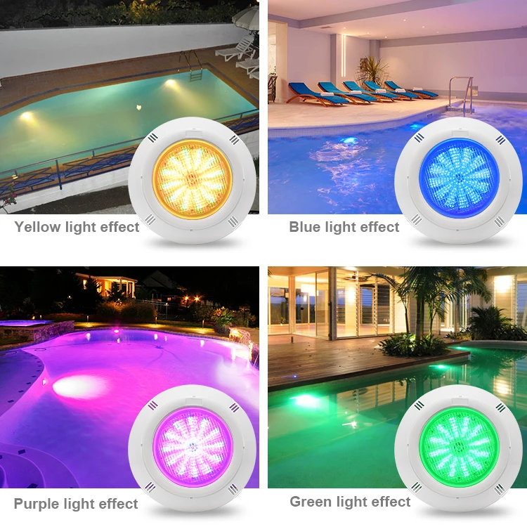 IP68 Led 12V Color Changing Surface Mounted Remote Control Abs Rgb Underwater Swimming Led Pool Lights