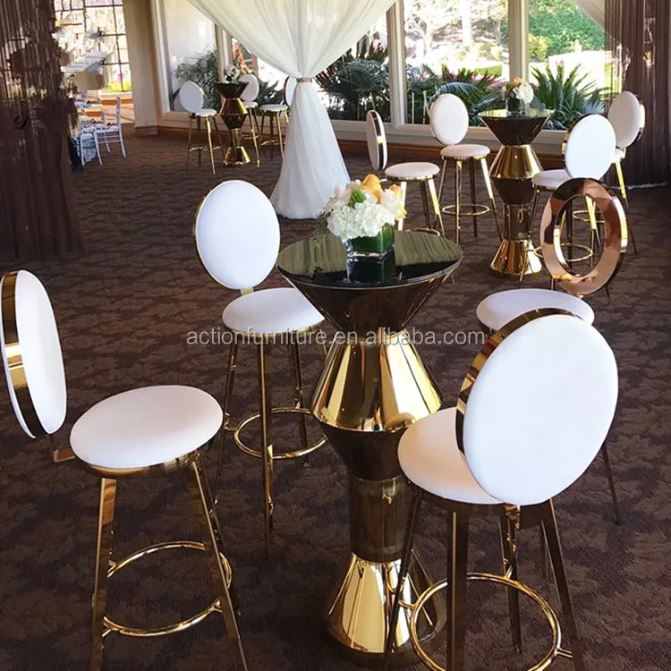 Furniture factory hot sale  bar table with round base for wedding hotel high club banquet