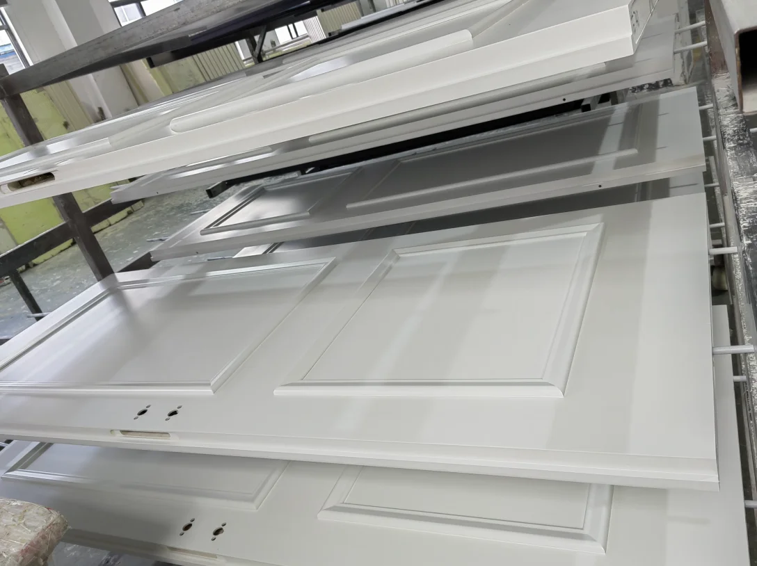 Israel market popular T shape Rebate Polymer WPC SKIN PVC painting door waterproof interior doors for toilet bathroom kitchen