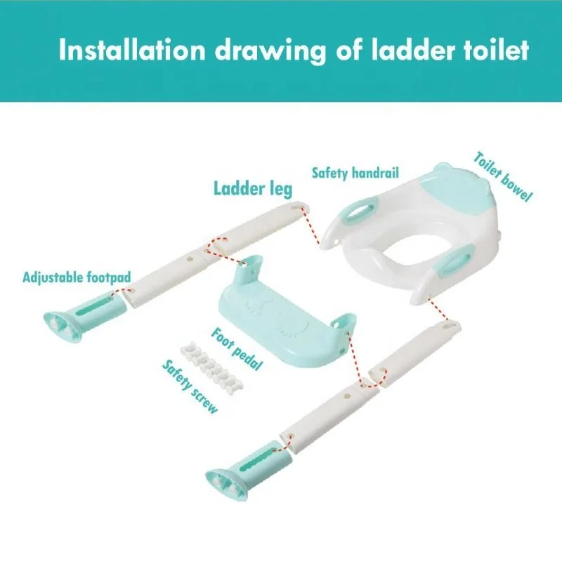 Kids Potty Toilet Seat with Step Stool ladder, 3 in 1 Trainer For Baby Toilet Seat Potty