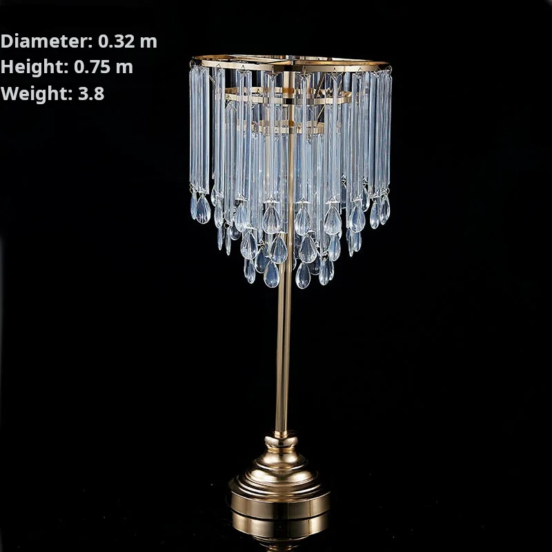 6 головок Золотой металлический подсвечник высокий хрустальный роскошный свадебный для украшения стола