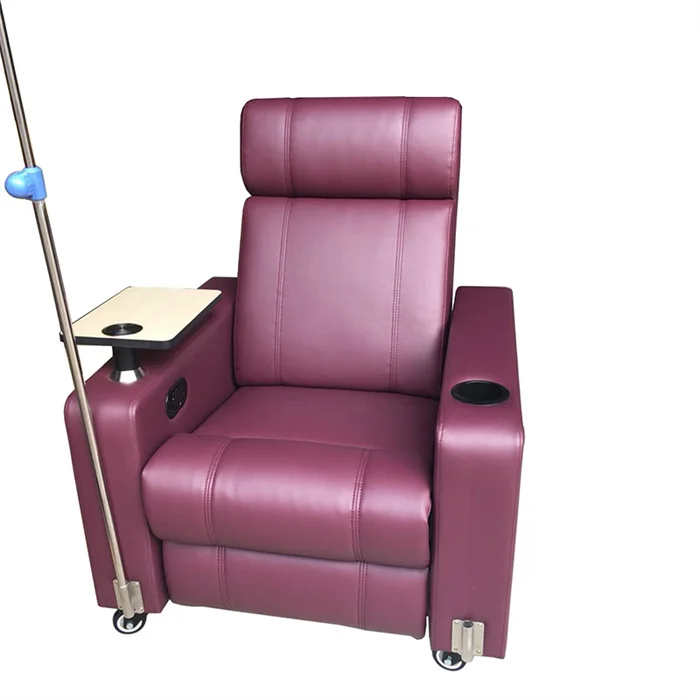 EU-MC528 New design hospital use leather waiting chairs comfortable recliner hospital wheel Infusion chair