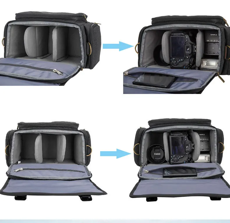 factory price waterproof large camera bag for video in travel