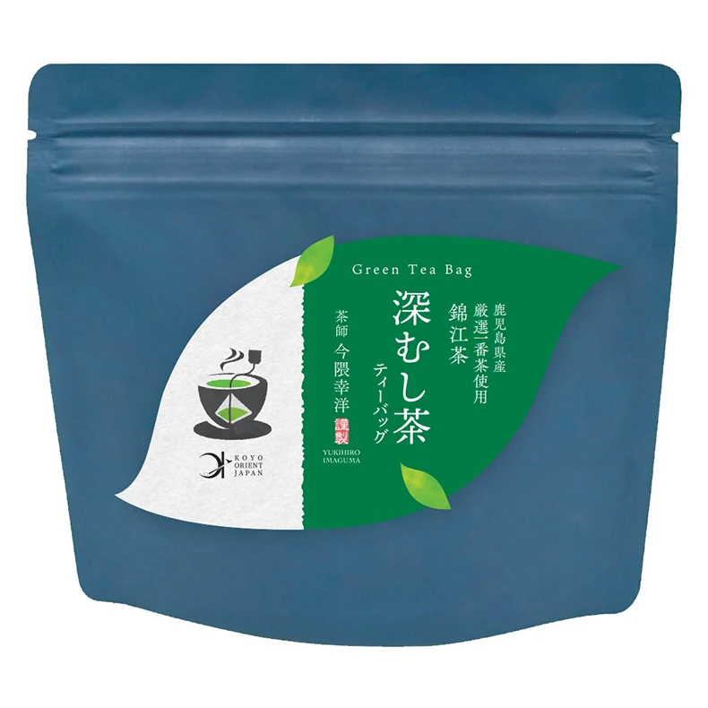 Rich sweet flavor deep-steamed fukamushi tea small pyramidal bag green tea custom