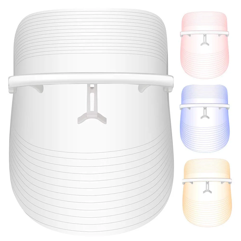 high quality 3 Colors  Led Face Mask Phototherapy Beauty Mask PDT Facial Machine Light Up Therapy led mask