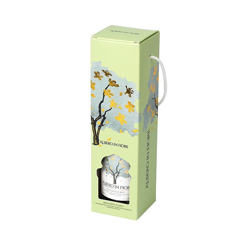 Wholesale Price Custom Wine Box Packaging with Handle for Single Bottle Packaging Champagne