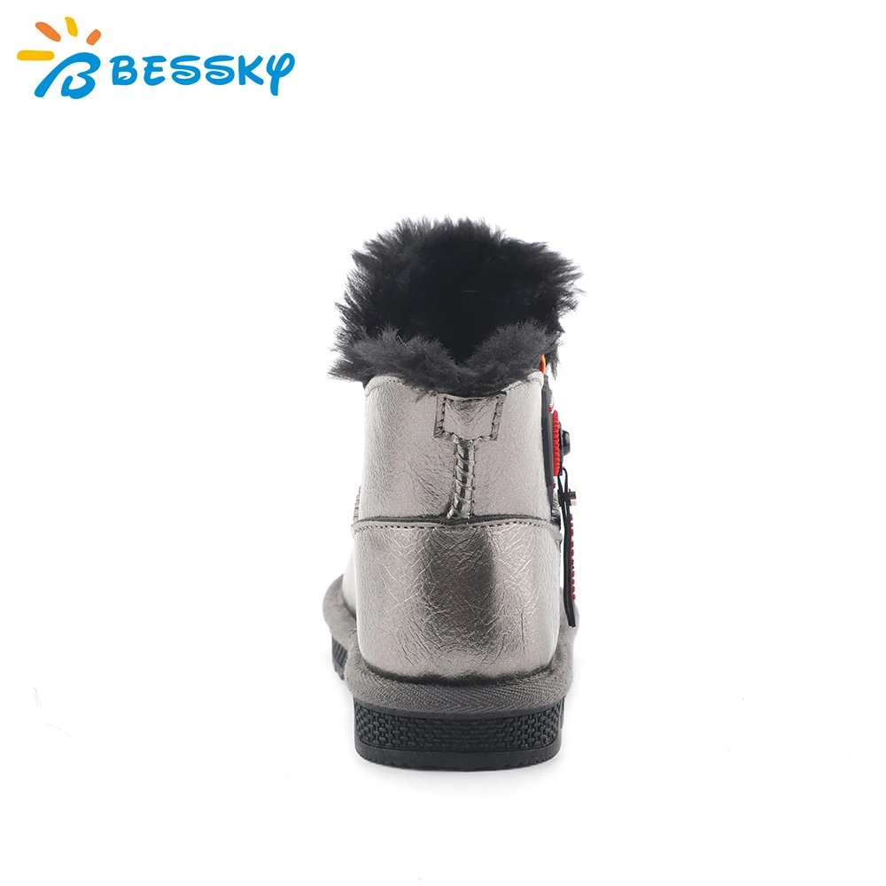 
Wholesale price new arrival winter snow high ankle kids furry boots 