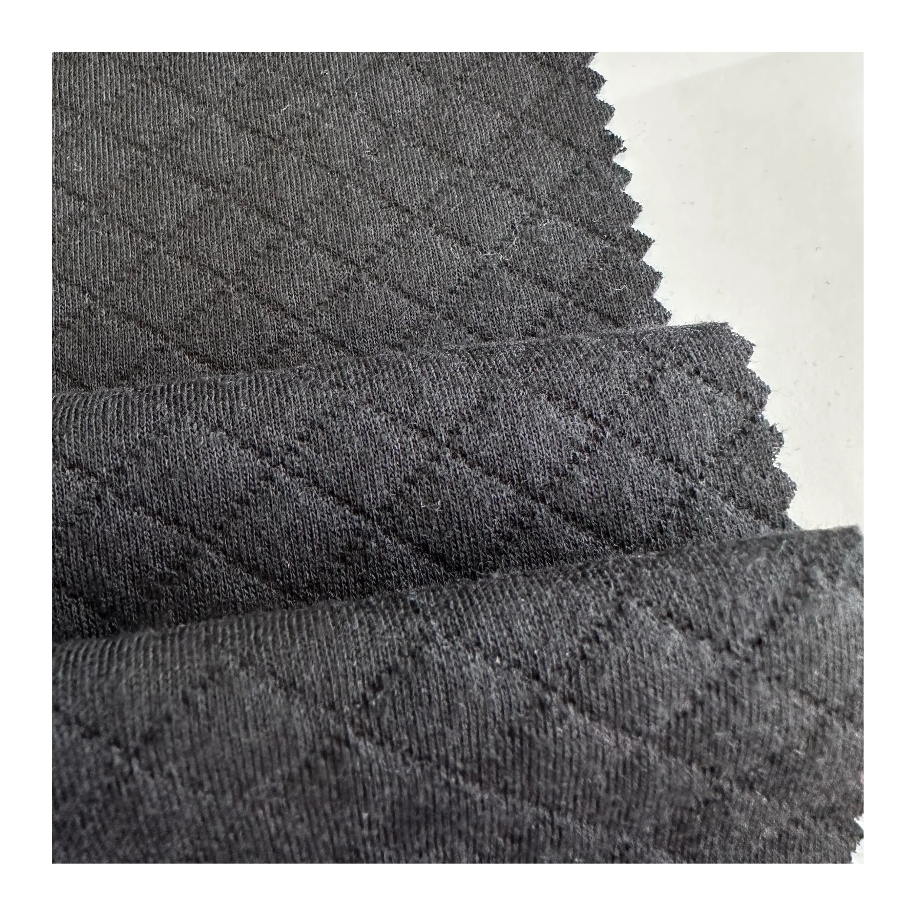 100%polyester diamond air layer dobby sandwich fabric rhombus jacquard quilted fabric for jacket lining and home textile