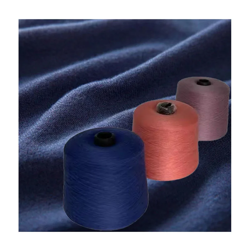 Factory outlet viscose and nylon shiny cone yarn blended viscose pbt yarn  polyester spun yarn for weaving