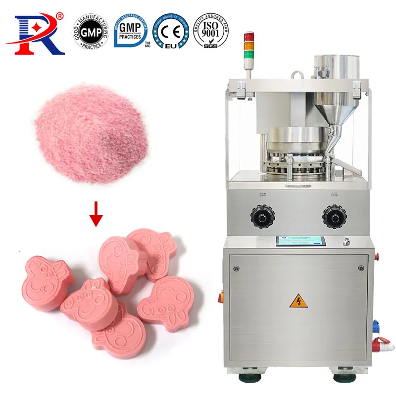 Zp 20  Large Size High Speed Automatic Rotary Pill Maker Health Care Milk Candy Effervescent  Tablet Compression Press Machine