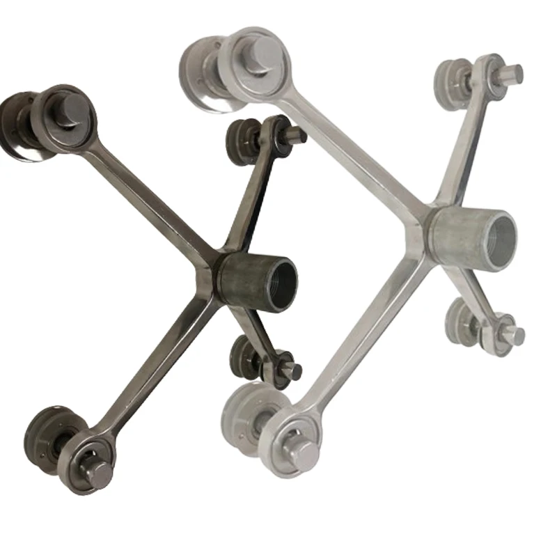 Wholesale Building Materials curtain wall construction 304 Stainless Steel Spider Fittings 4 claws for Tempered Glass