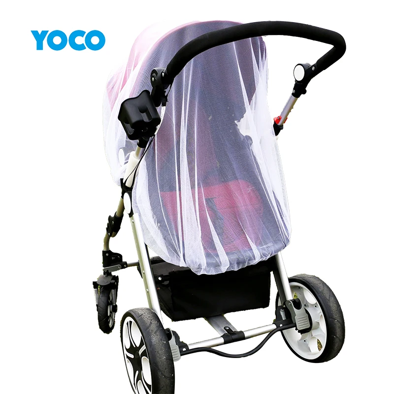 Hot sales foldable intensive net polyester durable baby stroller mosquito net