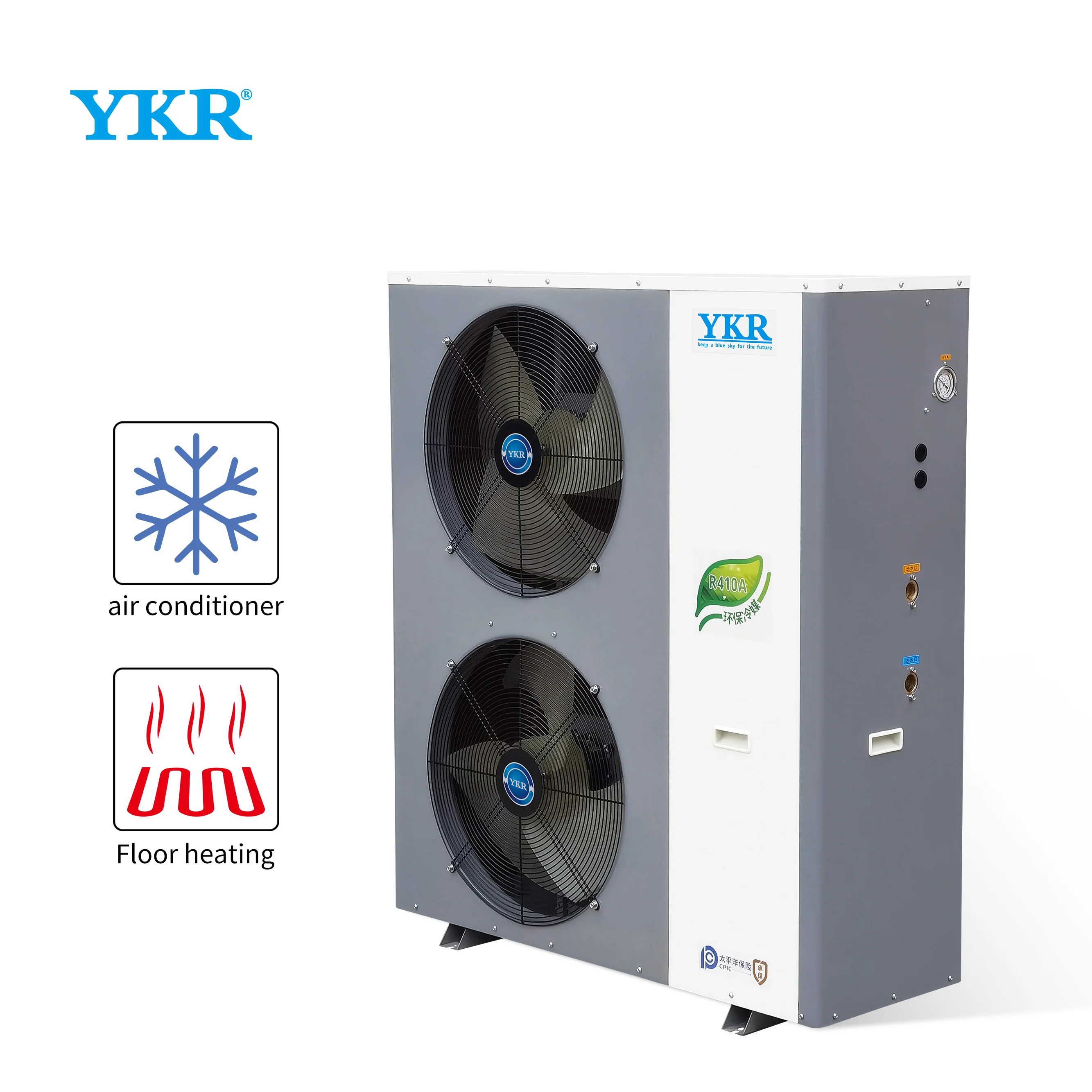 YKR New Energy Heatpump C3BZ C5BZ C6BZ C8BZ C10BZ Pompe a Chaleur Warmepumpe Inverter Air to Water Heat Pump