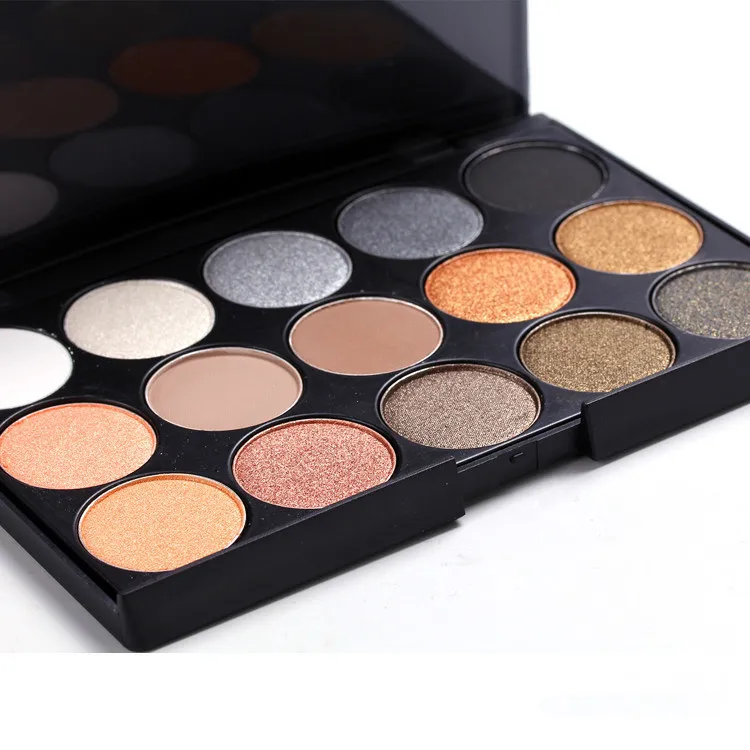 Cosmetics company manufacturers private label mineral 15 color eyeshadow palette