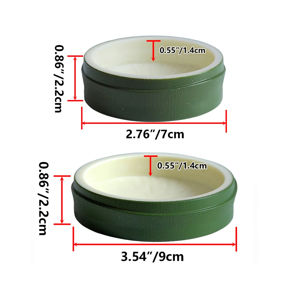 Small Plastic Pet Feeding Bowl Decor Lizard Gecko Terrarium Feeder Tortoise Water Dish Frog Feeding Dish Reptile Feeding Bowl