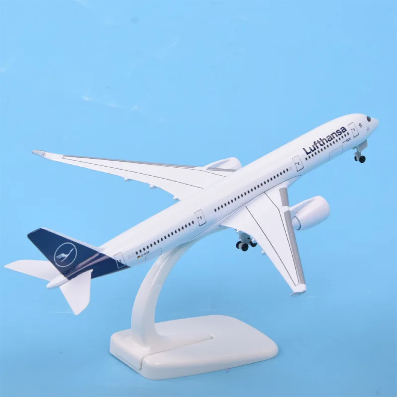1/142 Scale 47CM Airplane Airbus A350 Lufthansa Airlines Large Passenger Aircraft Diecast Resin Model Collection Decoration