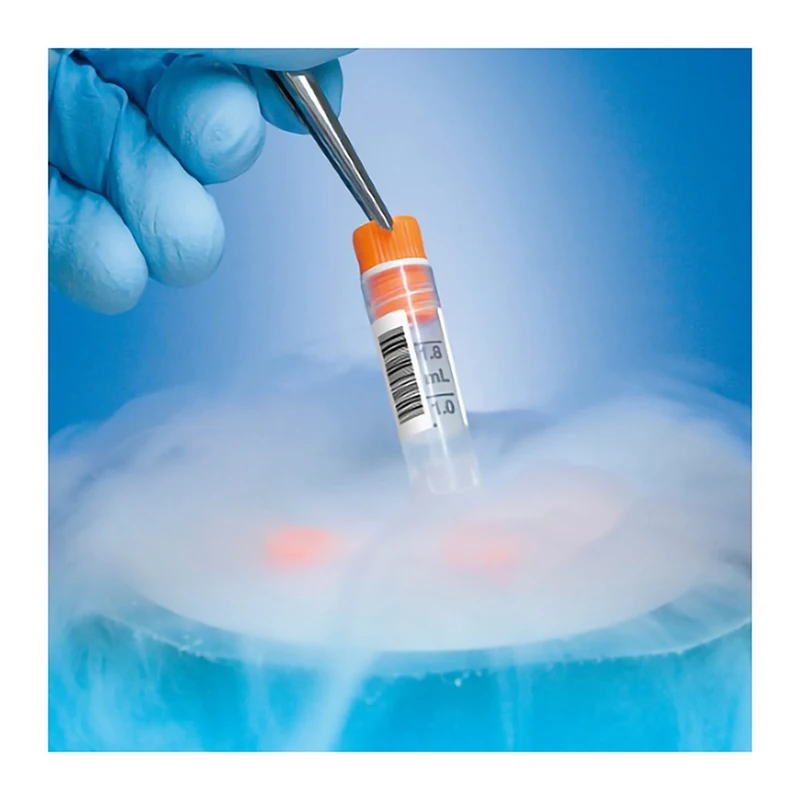 Custom Low Temperature Roll Etiqueta Medical Freezer Test Tube Cryogenic Label Blood Tube Sticker Barcode Lab Chemicals Label