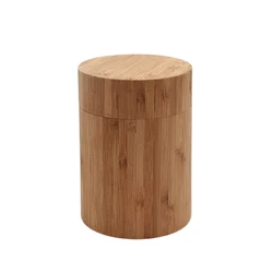 Bamboo Storage Bottles with Denmark Import Woca Wax Oil Surface Eco-friendly Bamboo Container Custom Size Canister