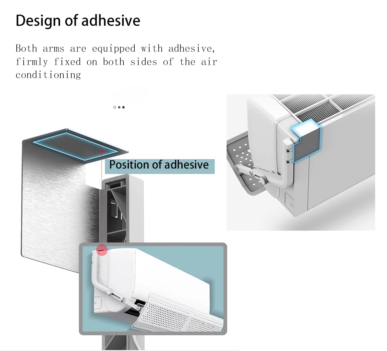 Household retractable air conditioner windshield 57-105cm wall-mounted air conditioner wind deflector ac accessories