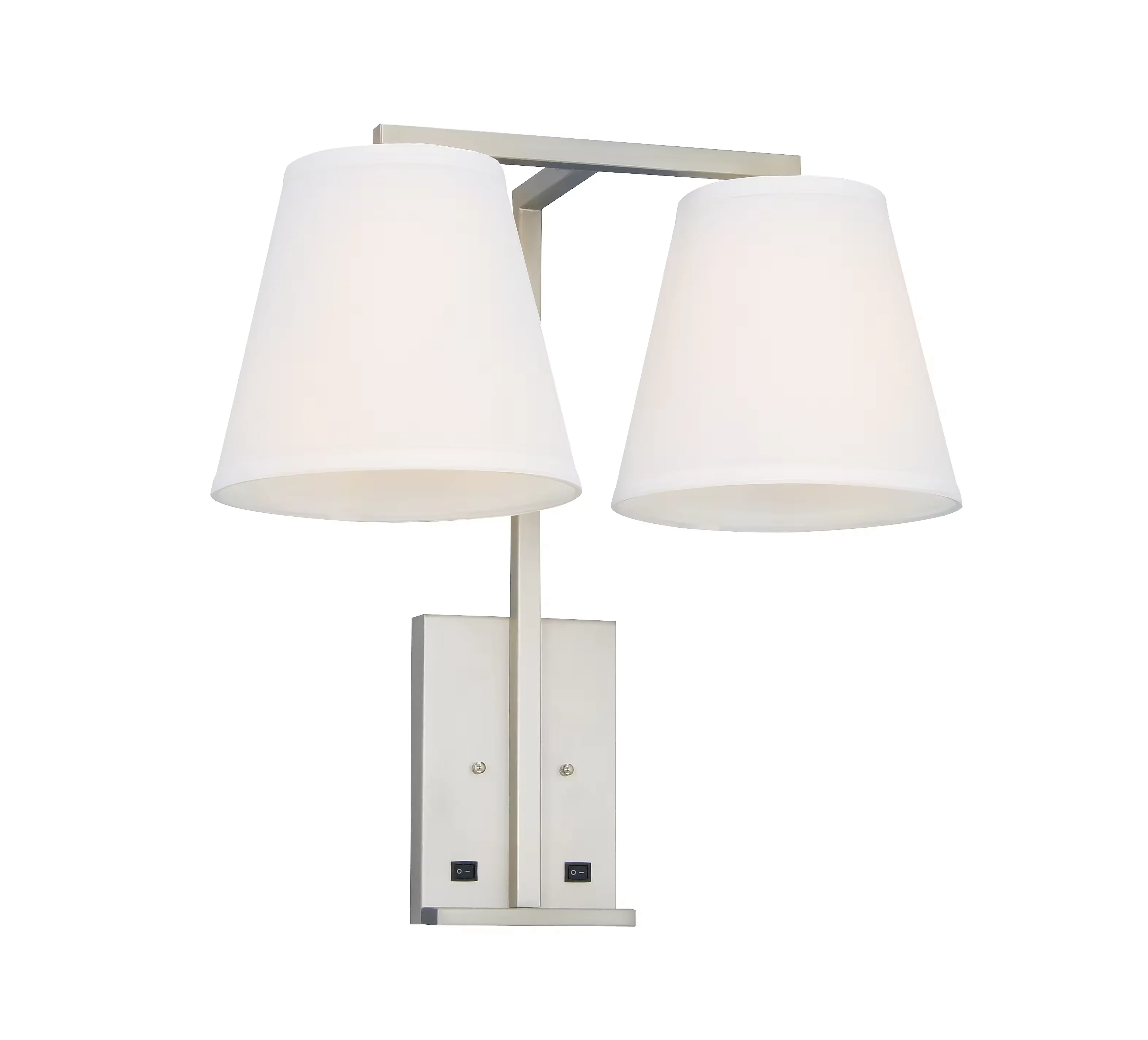 American Wall Sconce Hotel Headboard Sconce Light Modern Bedroom Plug in Wall Mounted Bedside Lamp with Fabric Shade