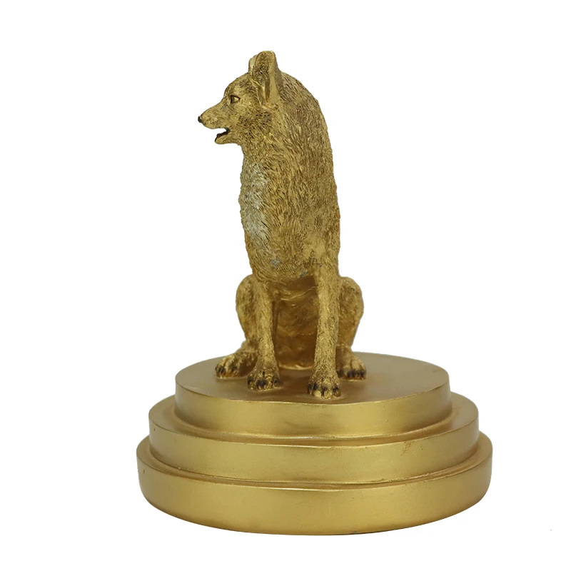 Wholesale Resin Craft Vivid Figurine Animal Statue Fox Miniature Home Decor