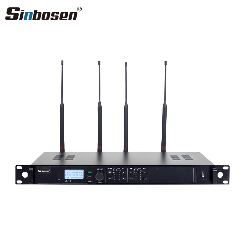 U-D4D high quality dynamic digital true diversity microphone wireless professional uhf system 2 channel for stage performance