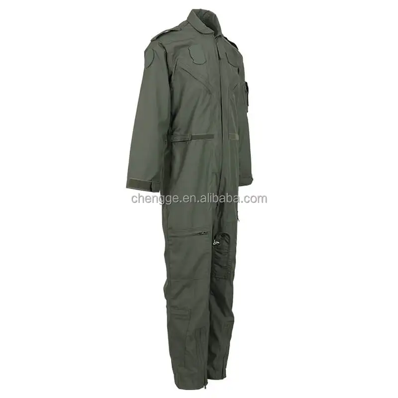 Traje De Vuelo Piloto Sage Green Flight Suit Fighter Pilot Jumpsuit
