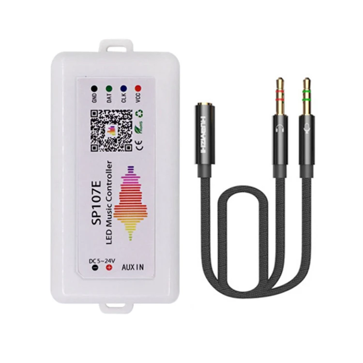 Esann SP107E Программируемый RGB синий зуб приложение Музыка Led пиксель света полоса контроллер для WS2812 WS2801 сон цвета светодиодной