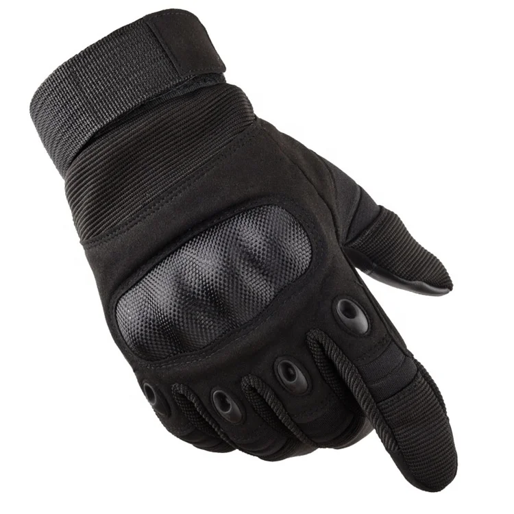 Multifunction Carbon Fiber Full finger hard knuckle tactical gloves high quality police tactical military Fighting gloves
