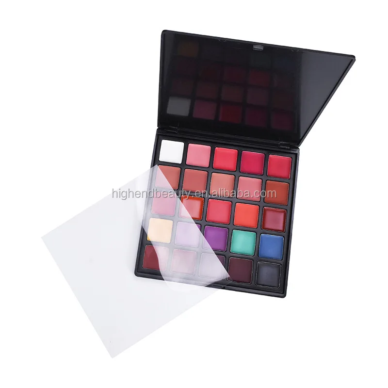 No Logo 25 colors cream palette Make your own lip gloss waterproof lipstick lip palette