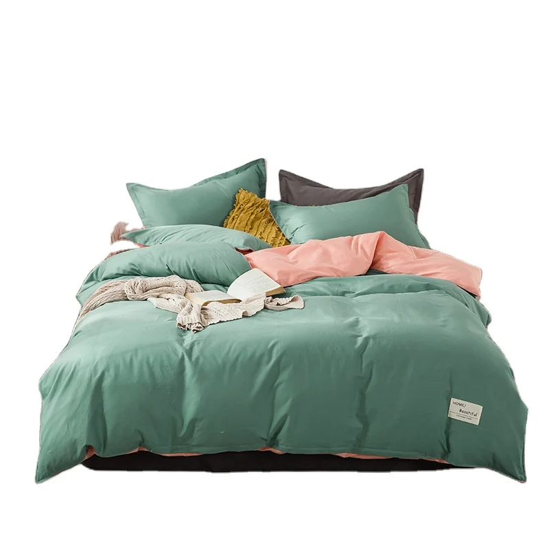 Charming Bedding  100% Cotton 4 -piece Bedding Set  with Duvet Cover Flat/Fitted Bed Sheet Pillow case